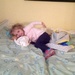 Woke up happy from her nap in a big girl bed at grandma's house by mdoelger