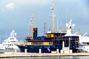 18th Jan 2015 - Blue ship among the yachts