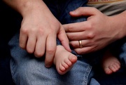 18th Jan 2015 - Daddy Hands and Baby Feet