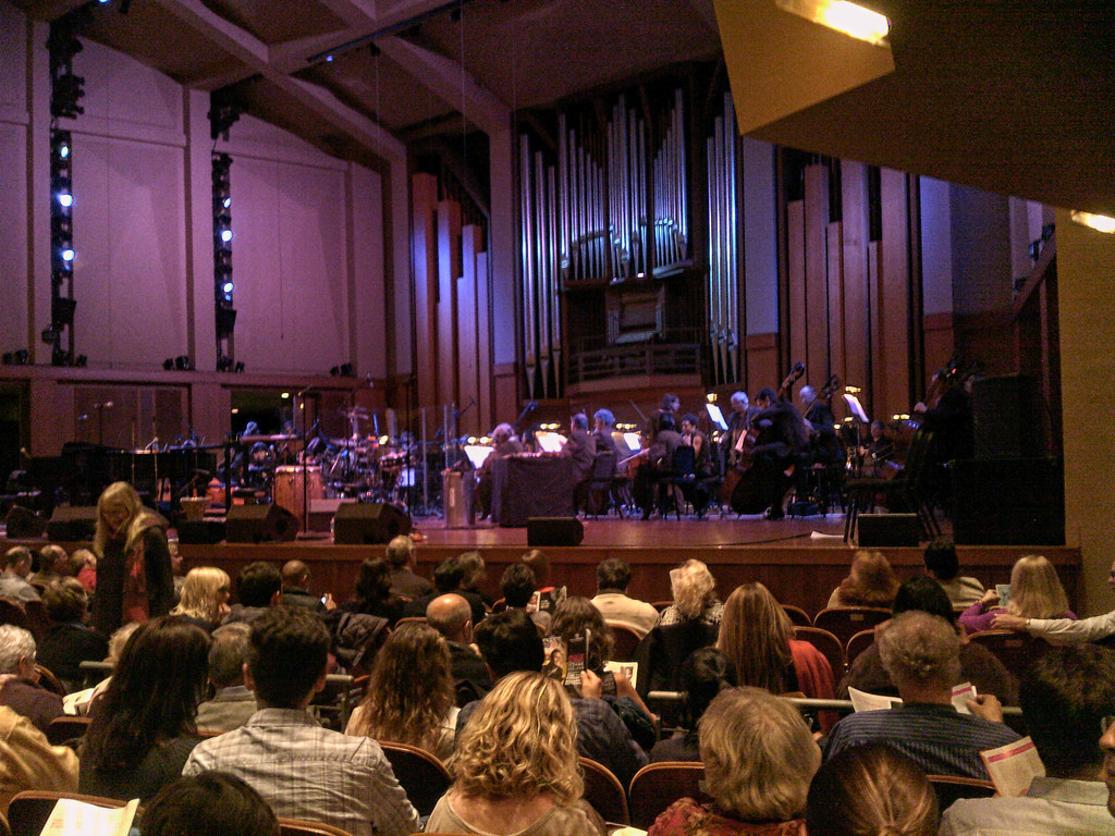 Waiting For Pink Martini To Take The Stage At Benaroya Hall.  Fantastic Concert With The Seattle Symphony!   by seattle