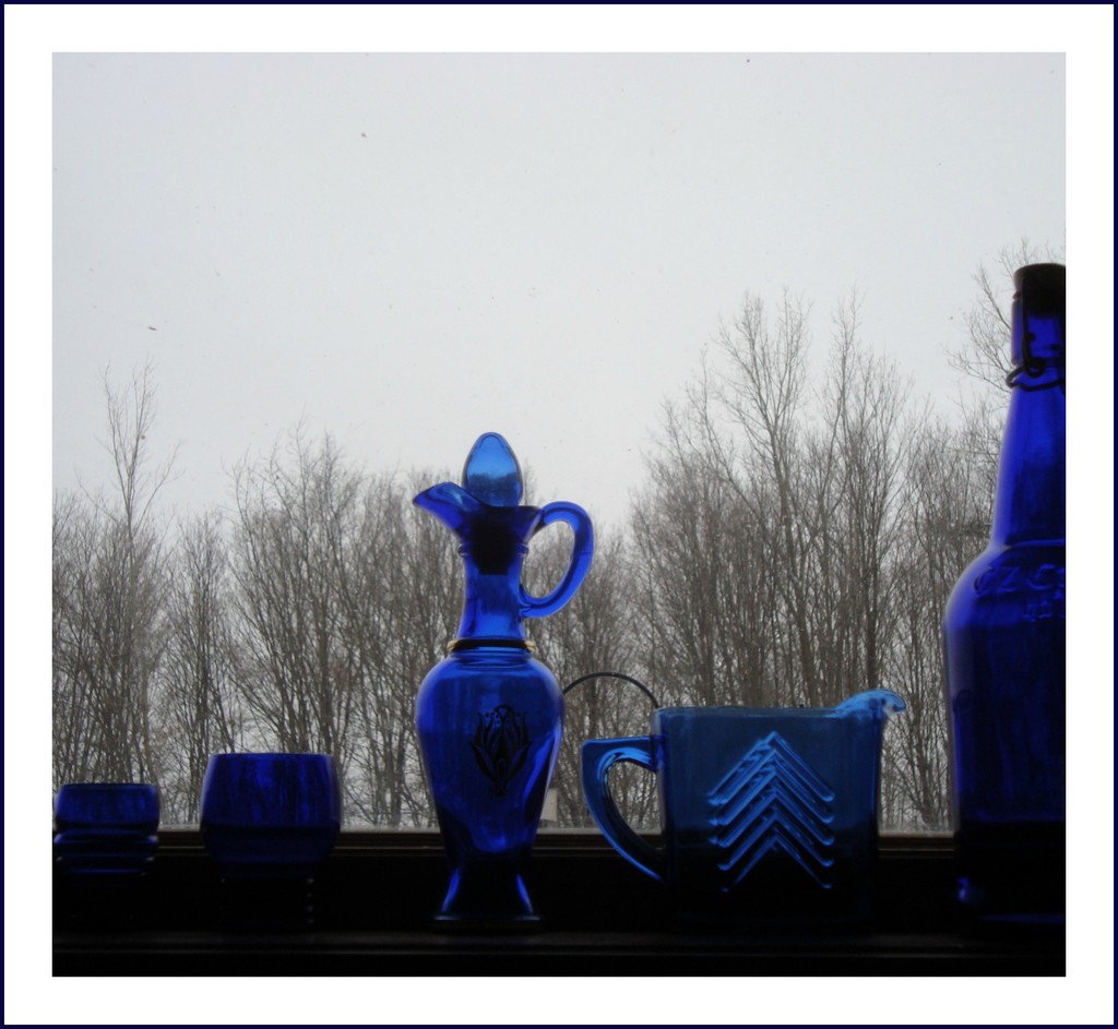 Blue glass window by mcsiegle