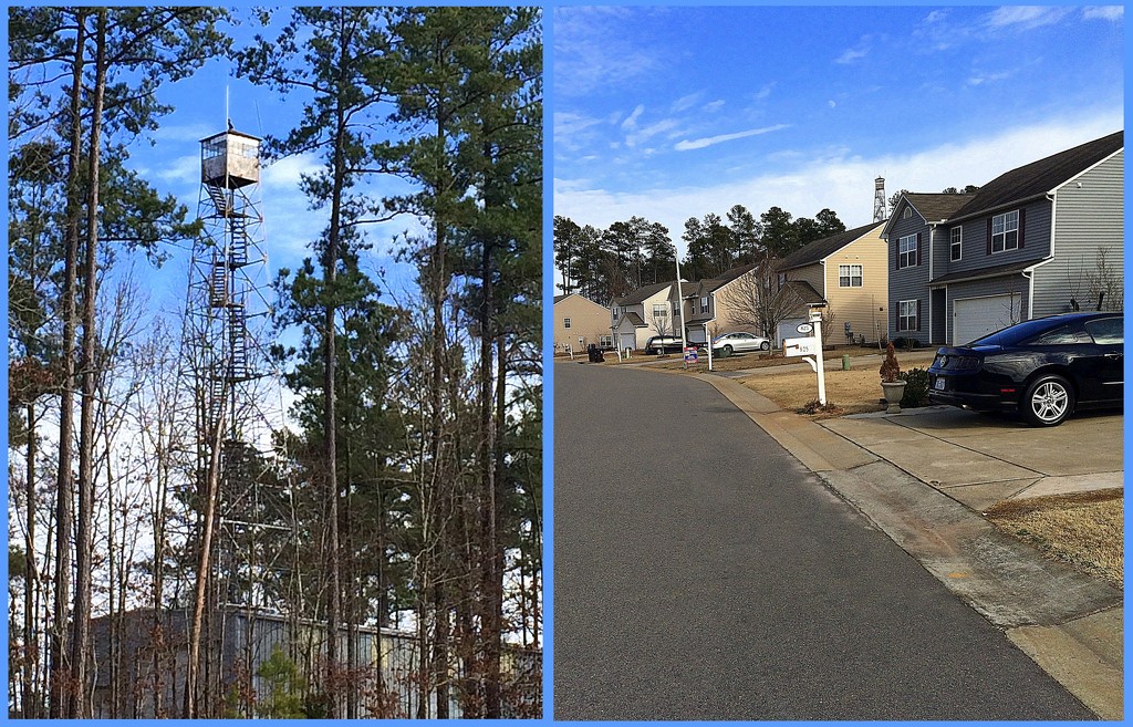 Fire tower, as seen from all over the neighborhood! by homeschoolmom