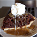 Chocolate & Date tart with butterscotch source and Ice cream  by kerenmcsweeney