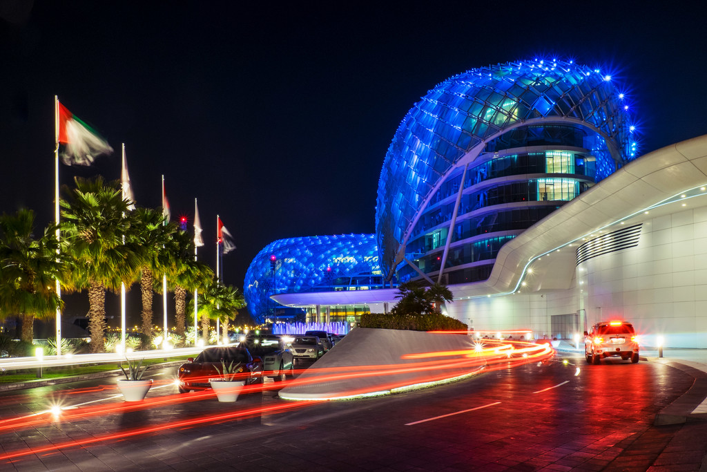 Day 015, Year 3 - Light Trails At The Yas Viceroy by stevecameras