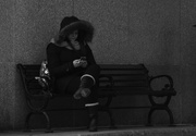 6th Feb 2015 - fiddling with her phone while smoking 