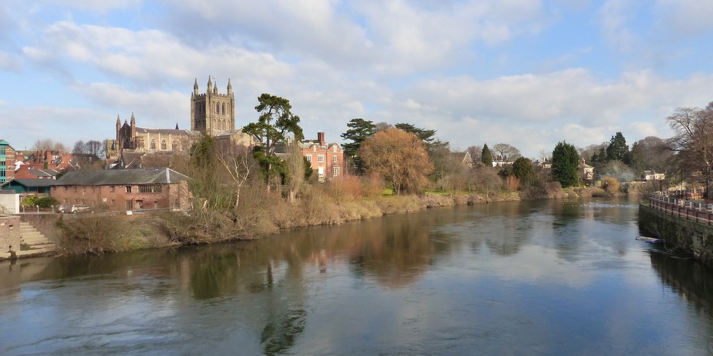  Hereford Cathedral and the River Wye by susiemc