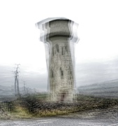 6th Feb 2015 - old water tower, 6 x multi exposure