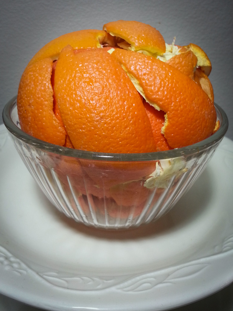 Orange peels by lindasees