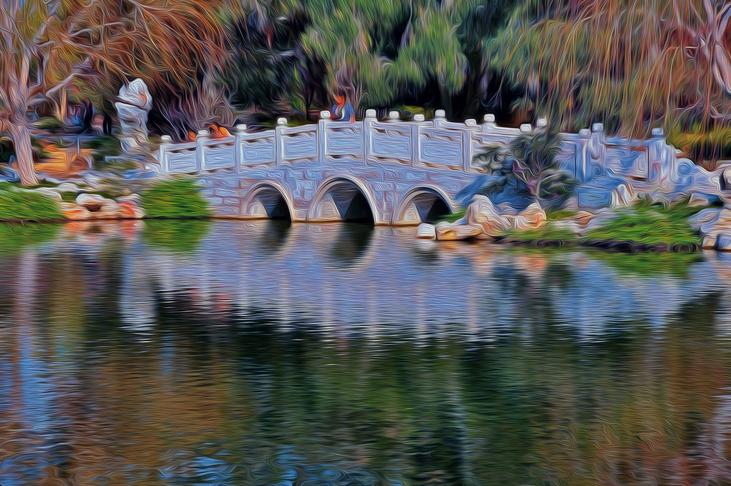 Bridge In Oil Paint by joysfocus