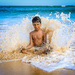 Beach yoga by abhijit