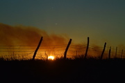 16th Feb 2015 - Smoke, Sunset, Fence