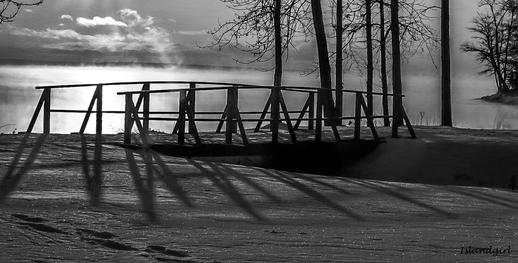 Bridge over Frozen Water   by radiogirl