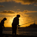 Fishing at sunset by gosia