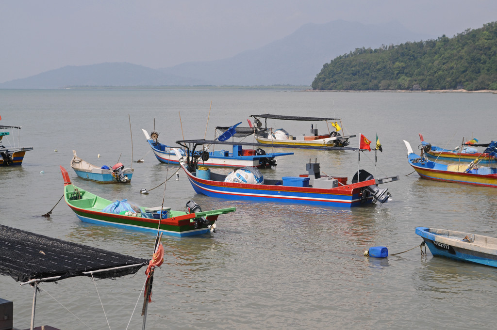 fishing boats at rest Pulau Sayak by ianjb21