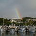 Rainbow at the marina by onewing