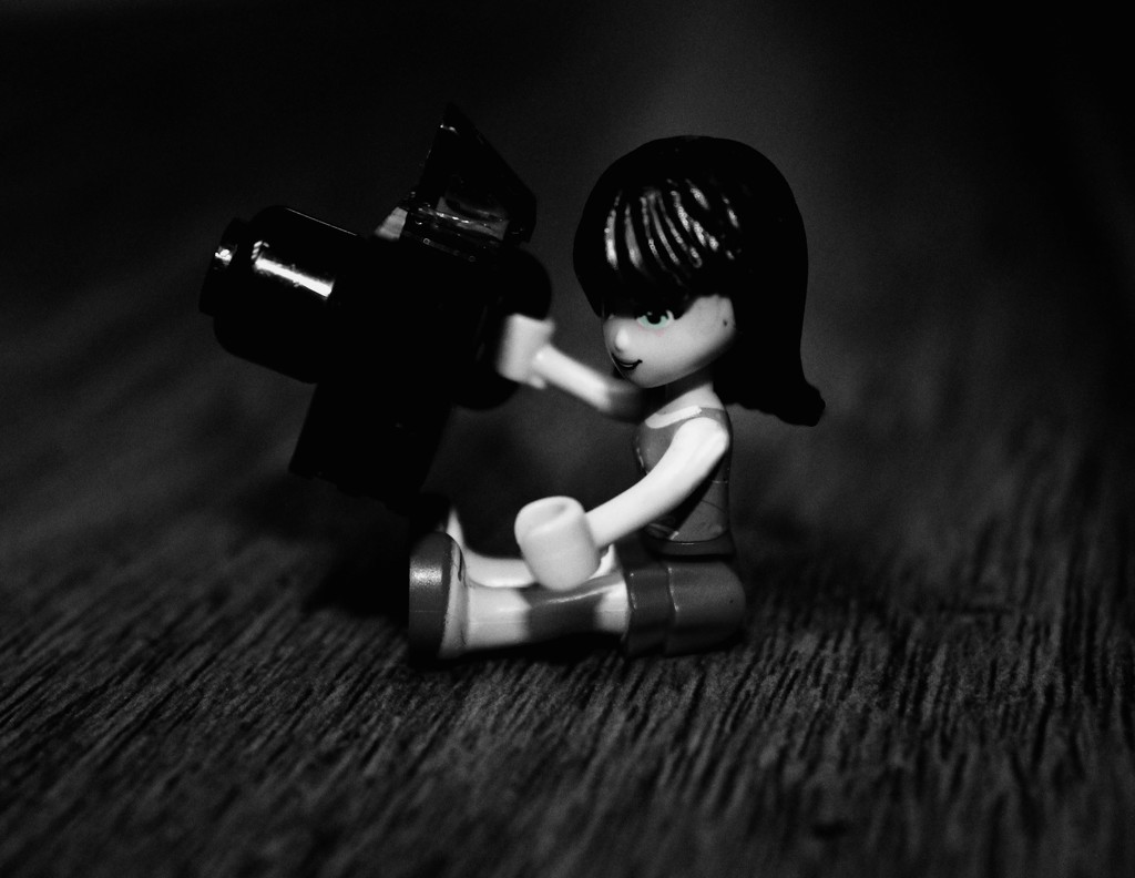 Lego Lady Photographer ~ Day 6 by judyc57