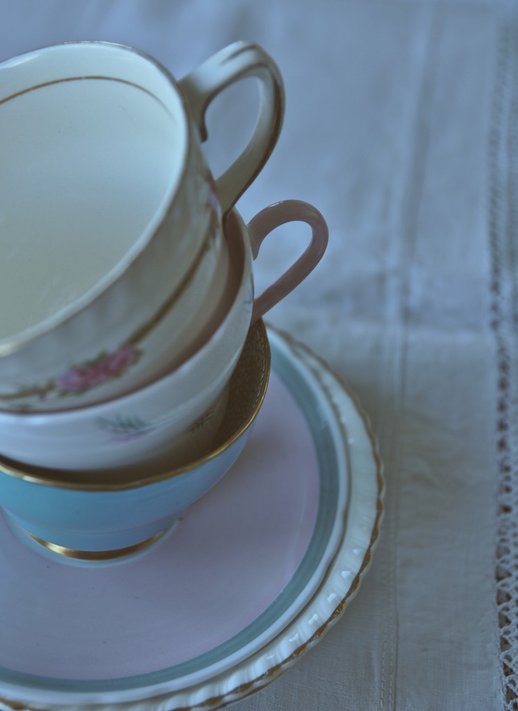 Stacked teacups  by brigette