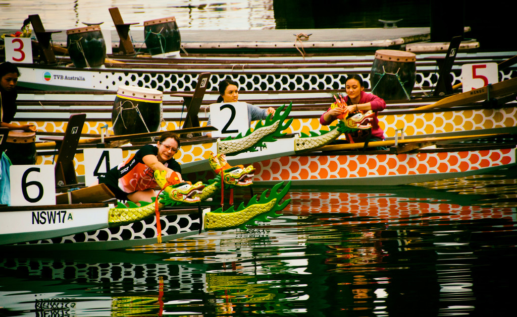 Preparing the Dragon Boats by annied