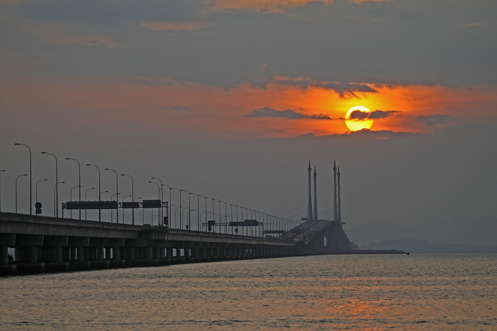 Sunday Sunrise Penang Bridge by ianjb21