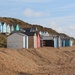 6 March 2015 Beach huts at Milford on Sea on a sunny morning by lavenderhouse