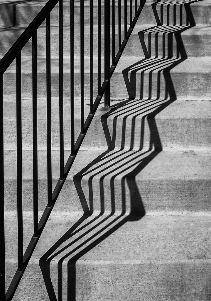 Stair Shadows by rosiekerr