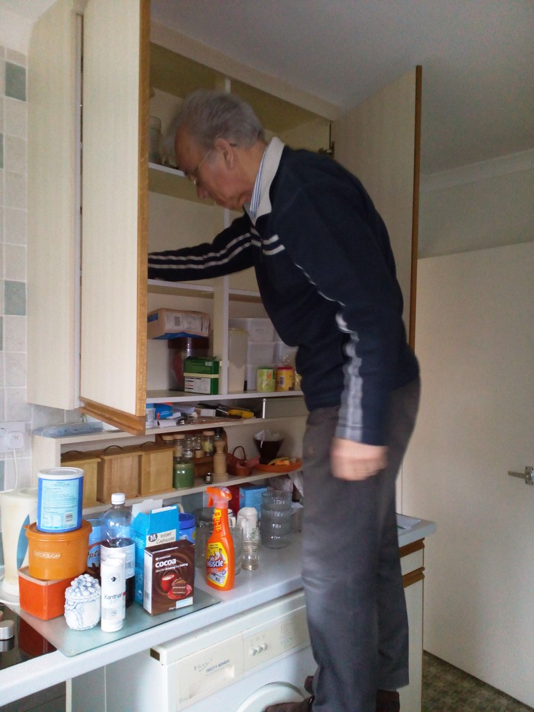 Spring cleaning the kitchen cupboards by jennymdennis