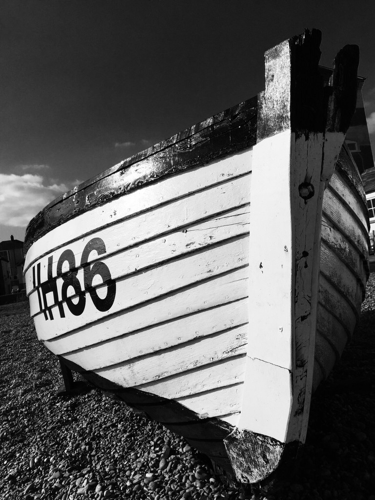 Boat on Aldeburgh beach by karendalling