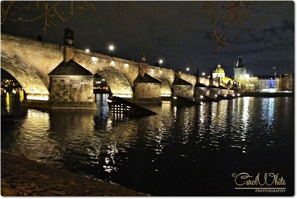 The Charles Bridge By Night,Prague by carolmw