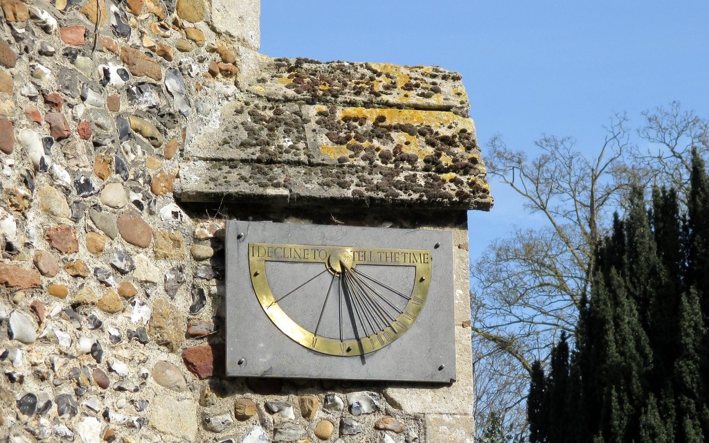 Sundial Pampisford Church by foxes37