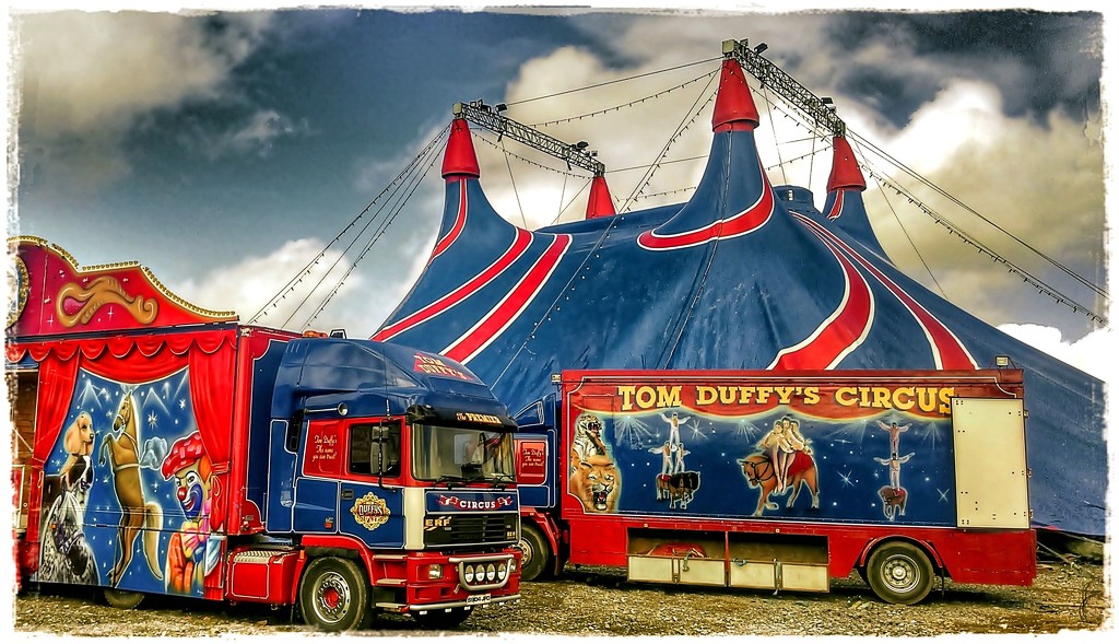When the circus comes to town. by jack4john
