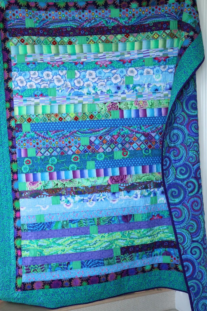 "Kaffe Fassett" Jelly Roll Quilt Finished by whiteswan