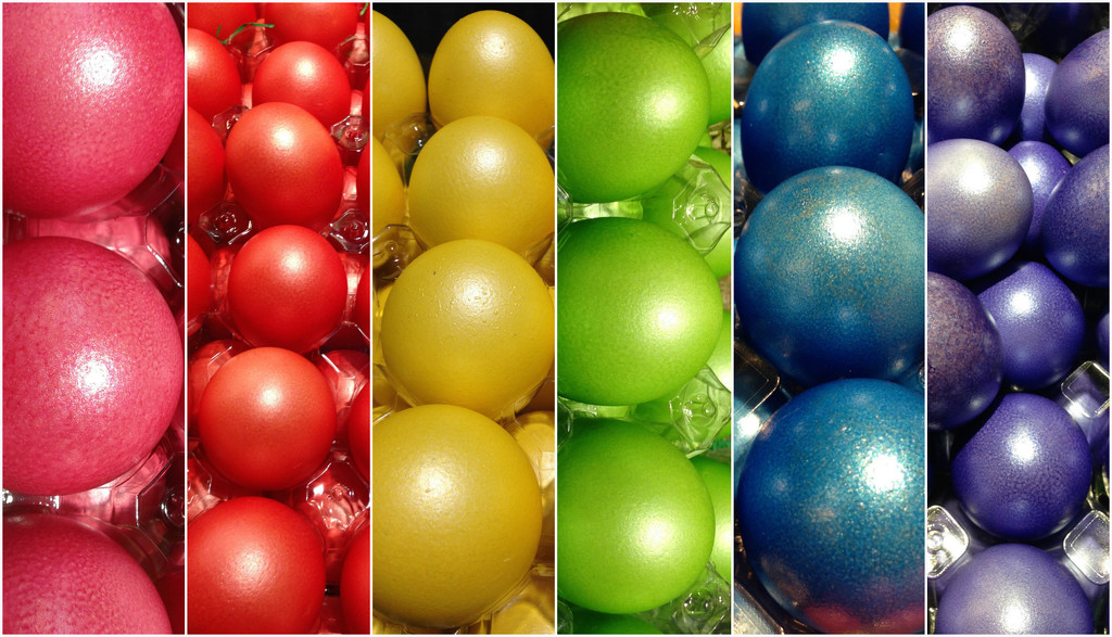 Rainbow eggs by cocobella
