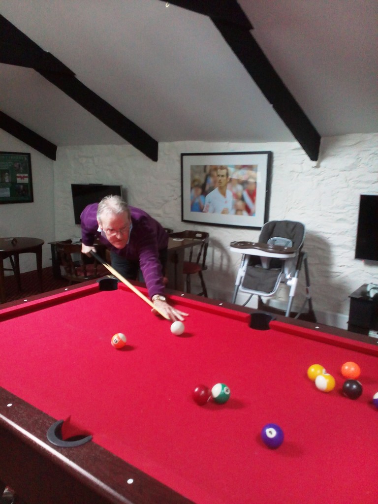 Phil playing pool by jennymdennis