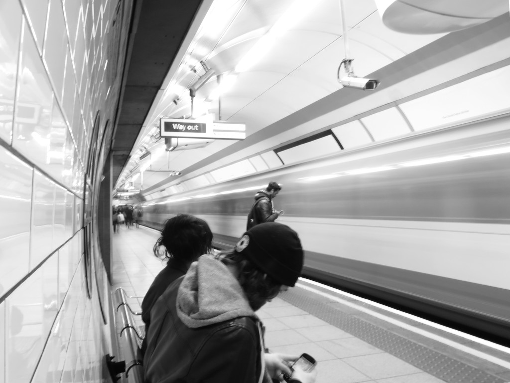 Waiting for the tube by shannejw