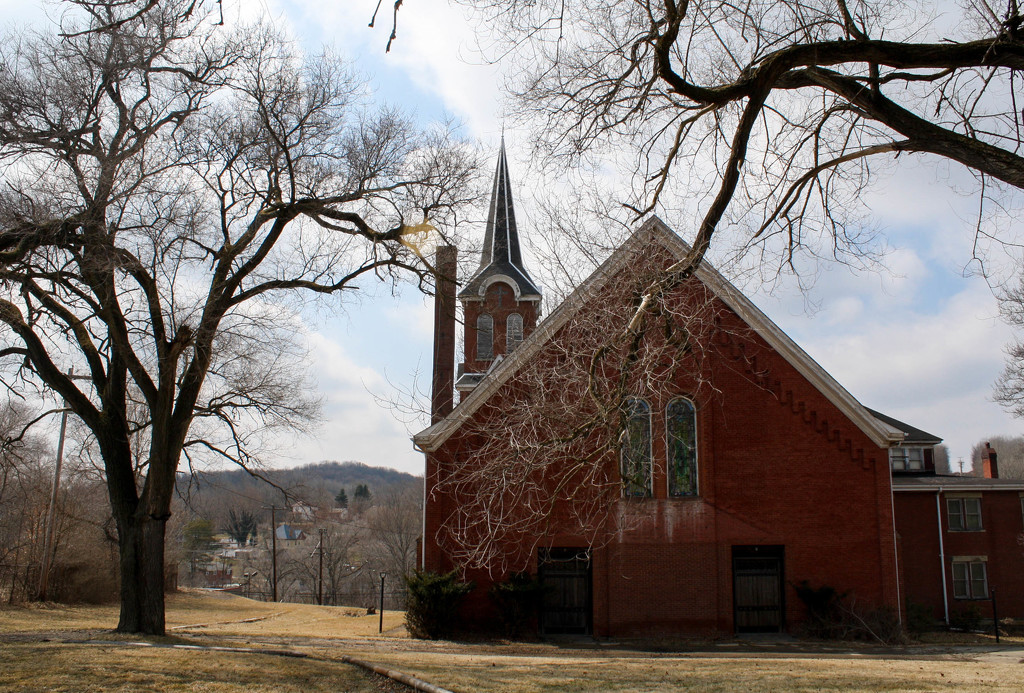 Church with steeple by mittens