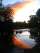 11th Sep 2013 - Orange sky reflection
