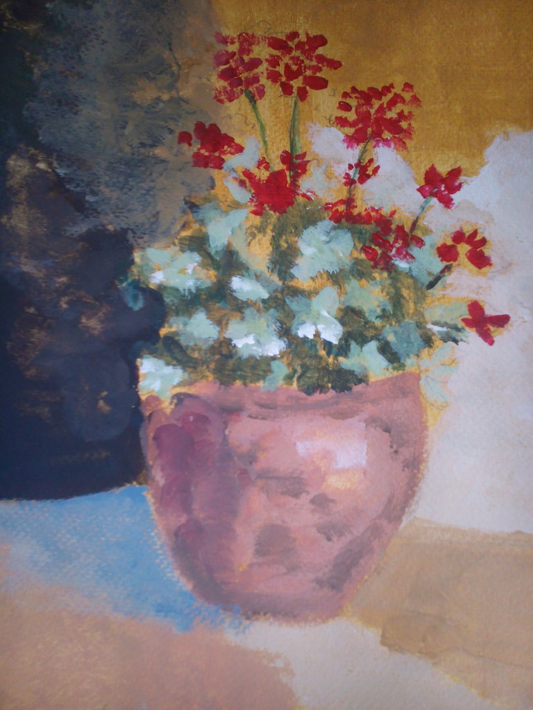  Geranium painting of the week  by jennymdennis