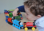 28th Mar 2015 - Happiness-a boy and his trains!