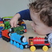 Happiness-a boy and his trains! by gilbertwood