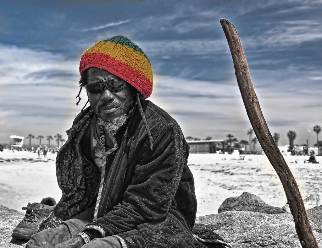 Rastafarian and Walking Stick by joysfocus