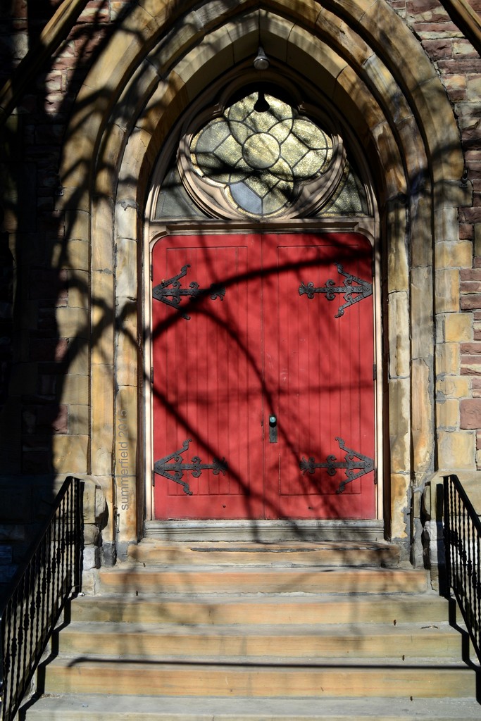 afternoon shadows on the red door by summerfield