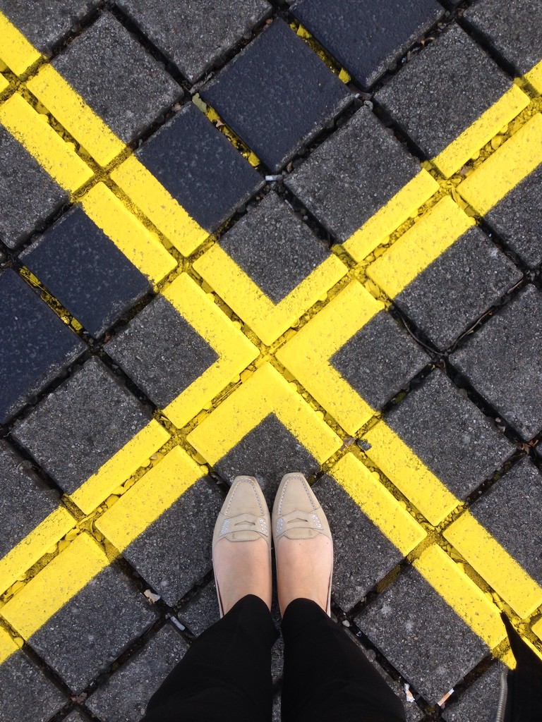 Shoefies and yellow cross.  by cocobella
