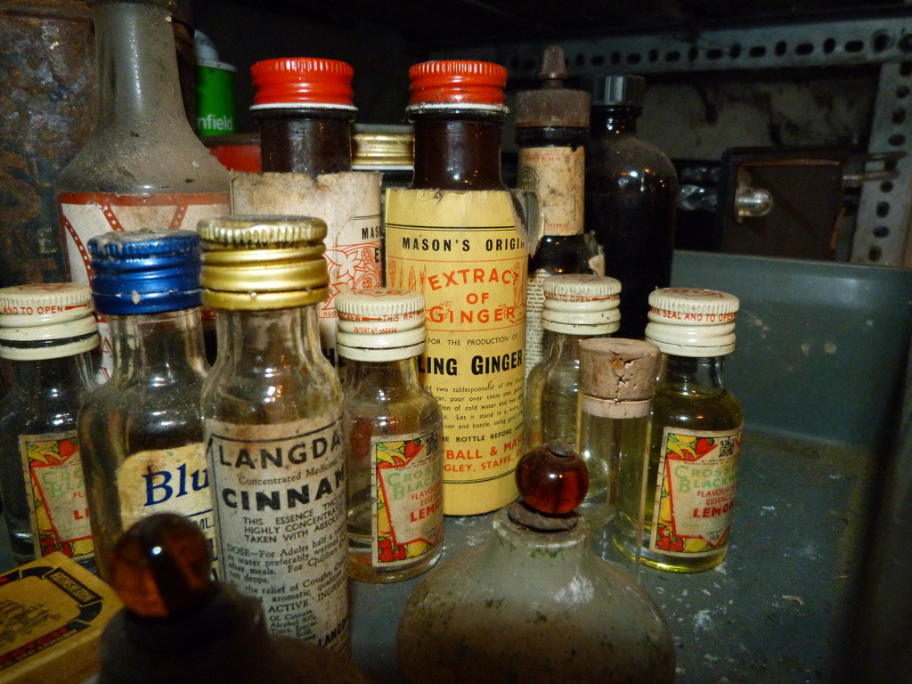 old bottles of flavour by shirleybankfarm