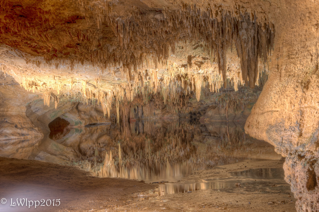 Natures Mirror Admiring The Stalactites  by lesip