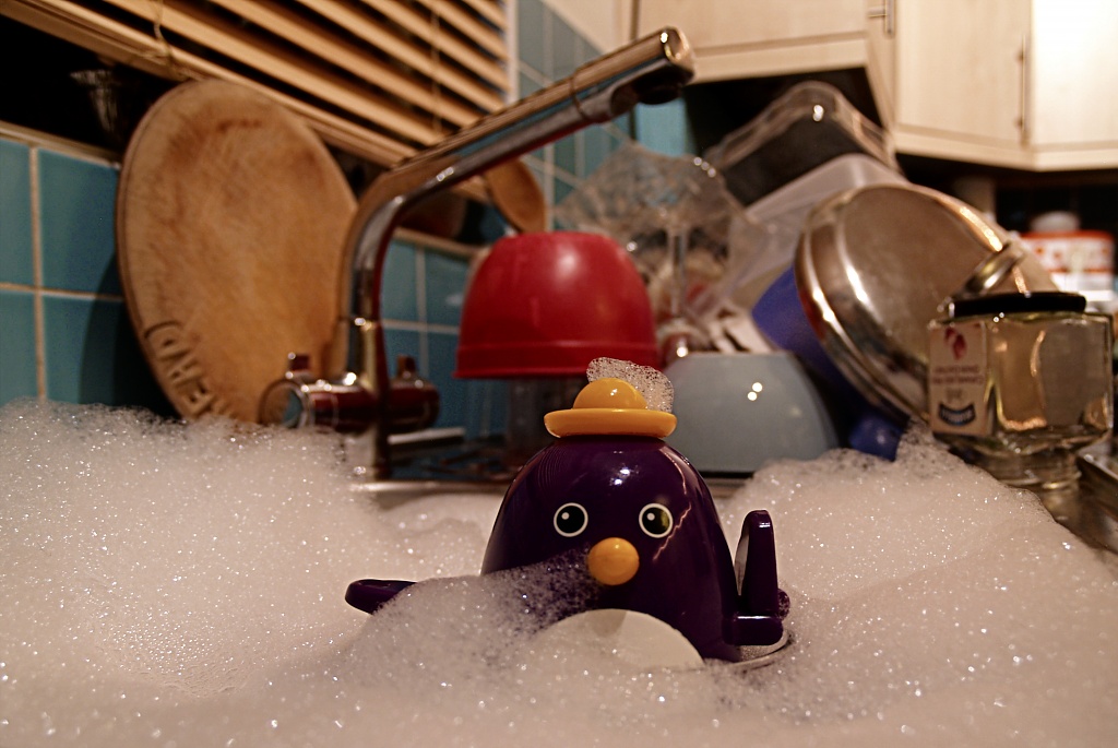 Mr Penguin Does The Washing Up by rich57