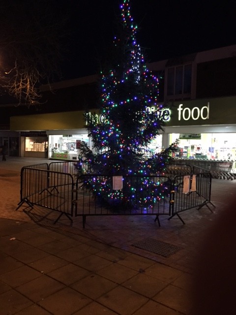 Portchester Christmas Tree Lit Up by davemockford