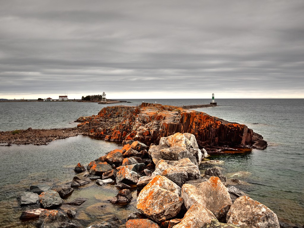 Harbor Entrance and Coast Guard Station by tosee