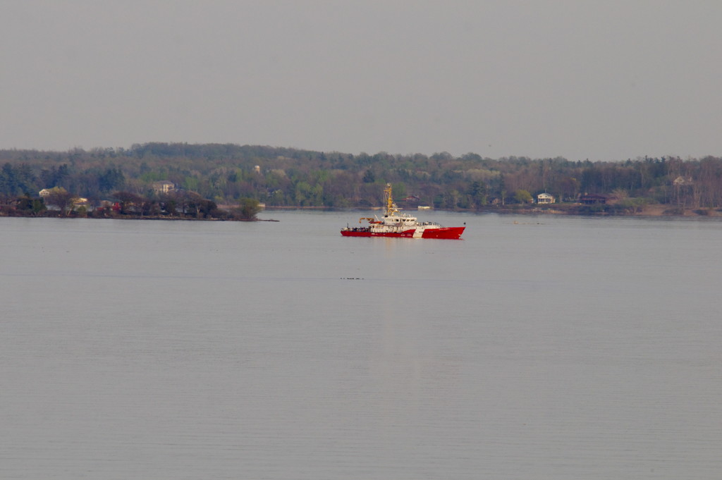 Coast Guard Boat anchored here for a week - must be training by frantackaberry