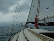 15th May 2015 - First sail on our new old boat.  Blue sky would have seemed dull after waiting all winter to take her out. 