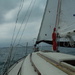 First sail on our new old boat.  Blue sky would have seemed dull after waiting all winter to take her out.  by corktownmum